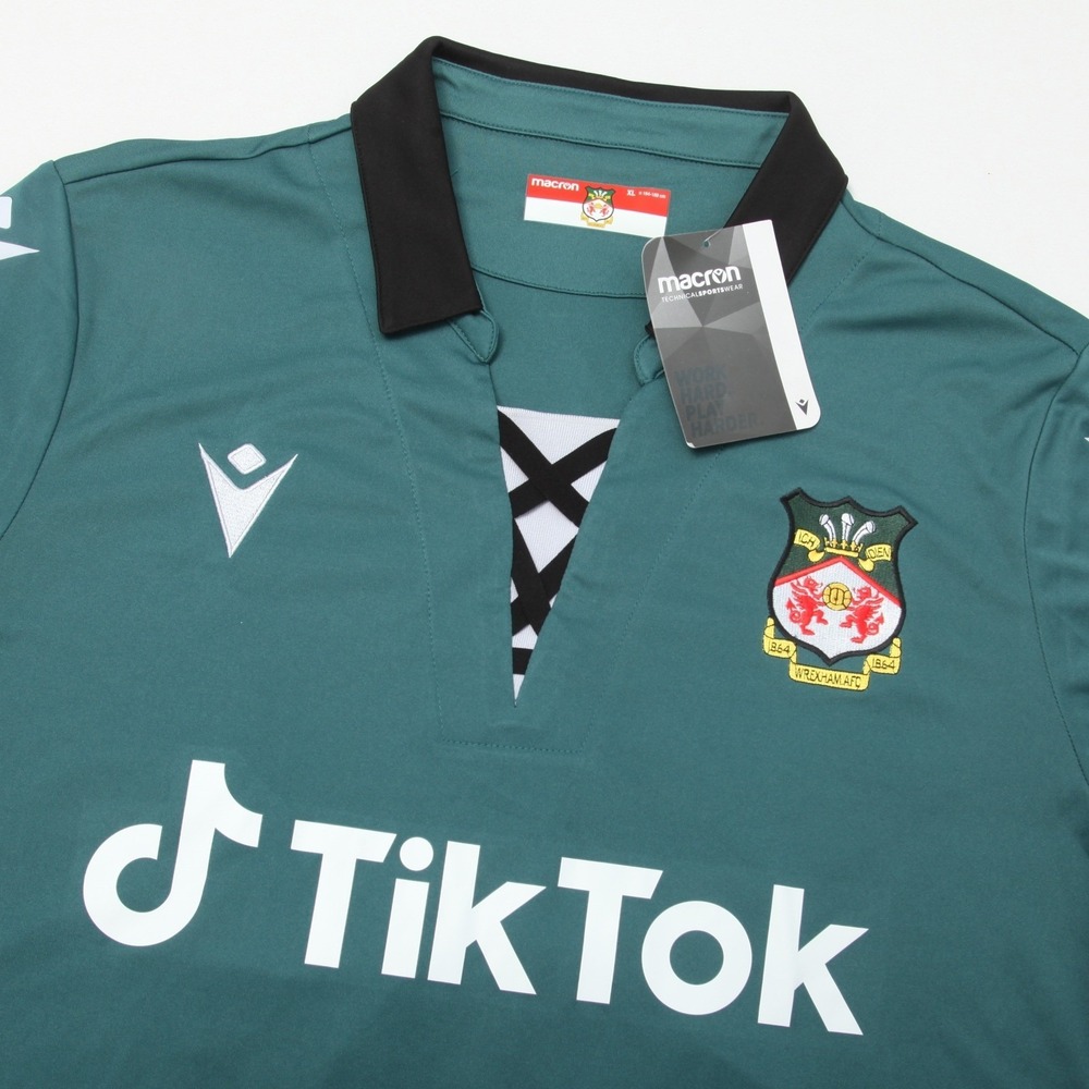 Wrexham AFC Macron 2021 Away Shirt Jersey XL Philadelphia Green Bird 93
